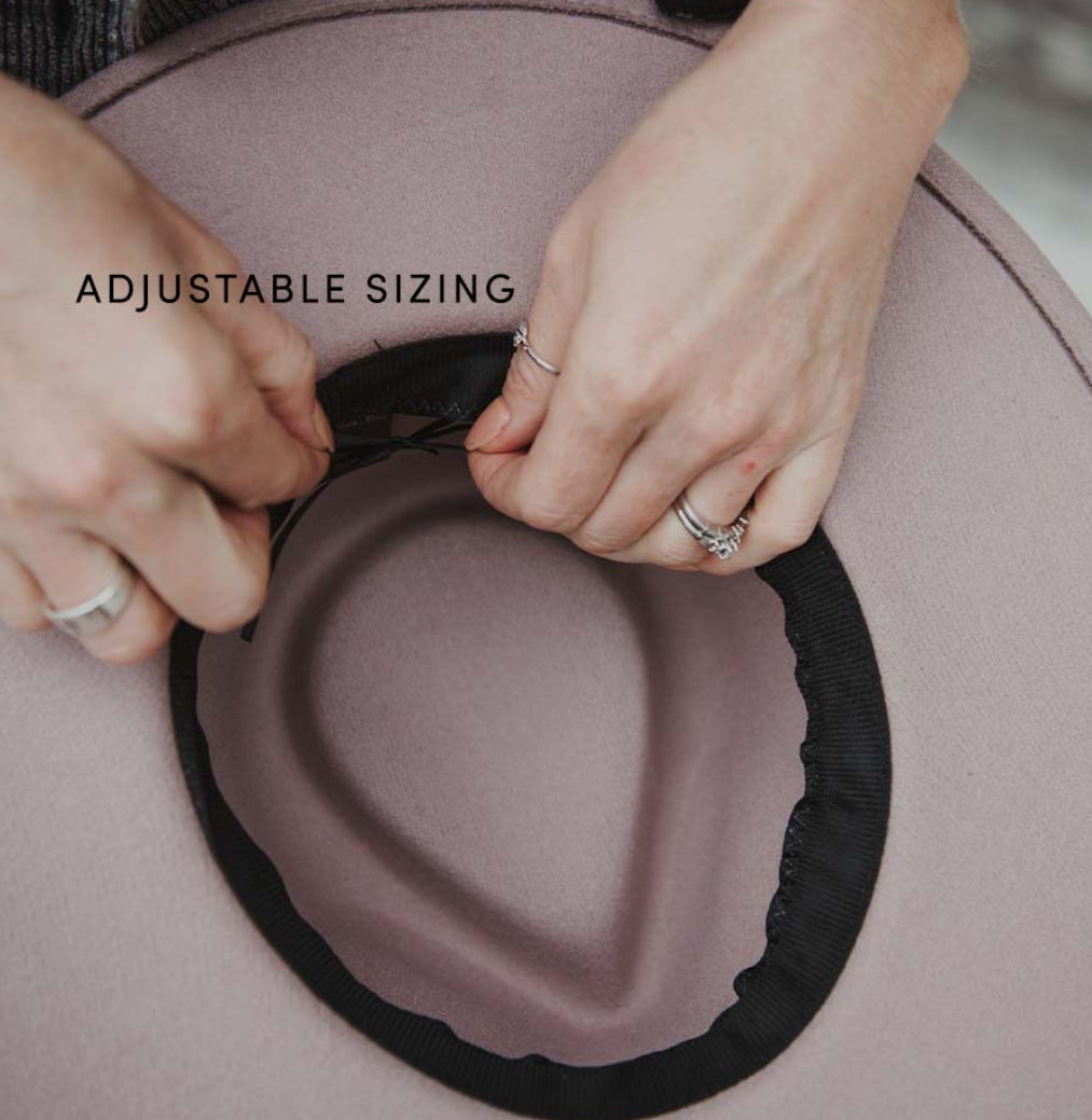 Light Pink Wide Brim Fedora Hat