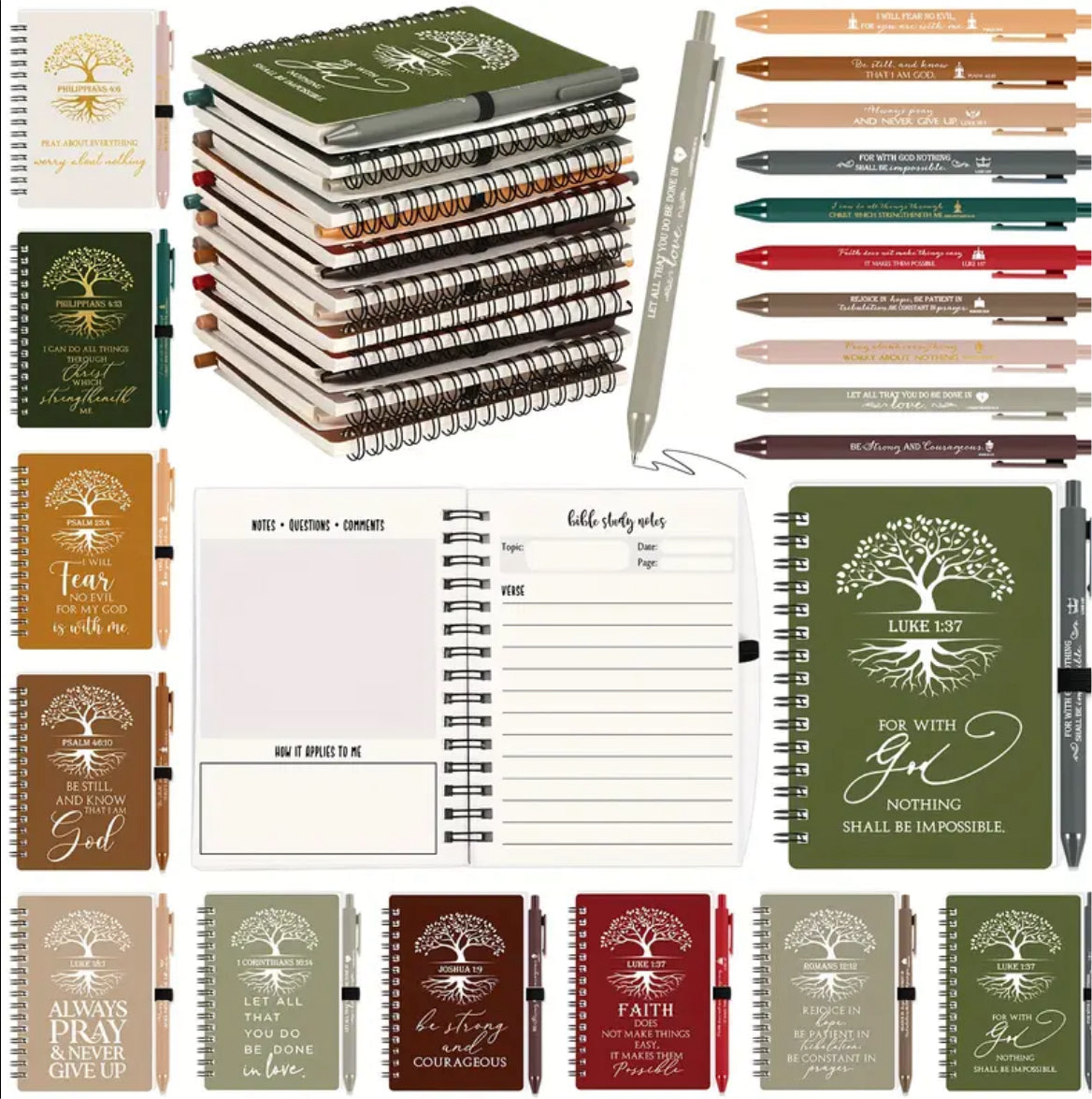 Pocket Bible Study Notebook & Pen Set