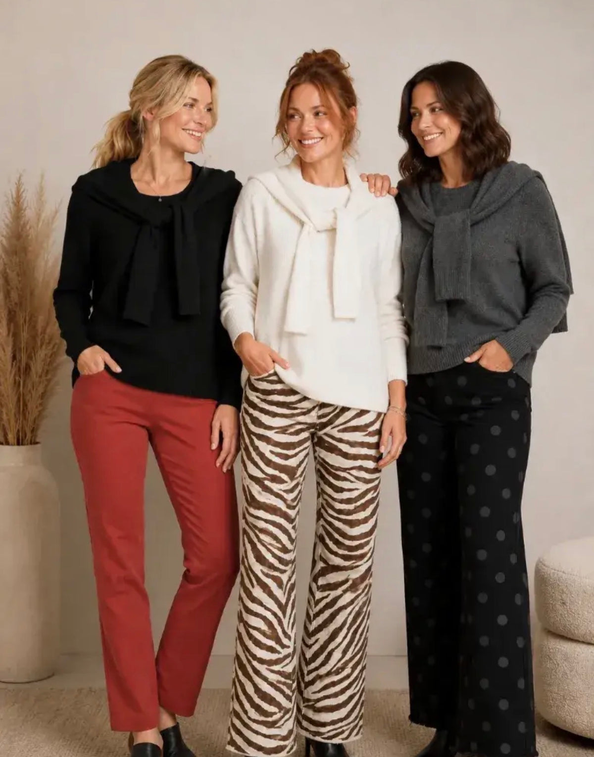 BABY ZEBRA 31” INSEAM FRAY HEM WIDE LEG PANT