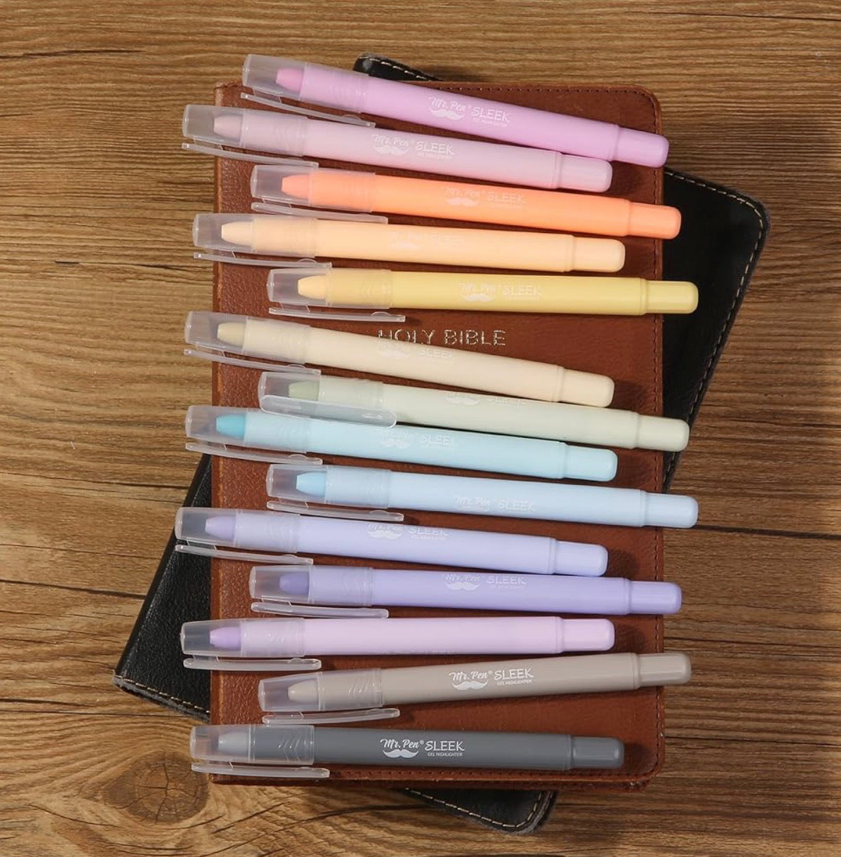 Mr. Pen- No Bleed Gel Highlighters, Ethereal Pastel, 14 Pack, Bible Highlighters