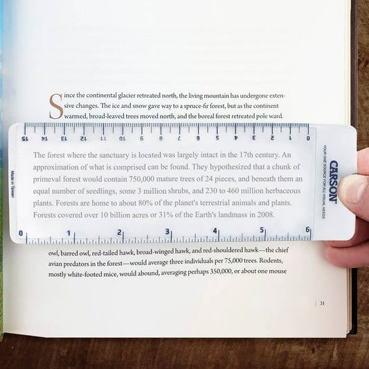 3x Bookmark Magnifying Glass with a 6-Inch Ruler and Tassel
