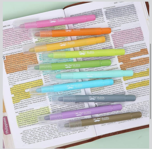 Mr. Pen- No Bleed Gel Highlighters, Assorted Colors, 10 Pack, Bible Highlighters
