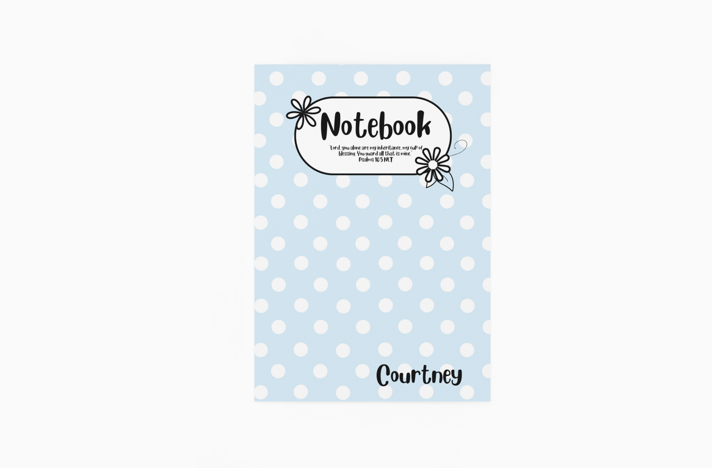 Blue Polka Dot Blessings Notebook