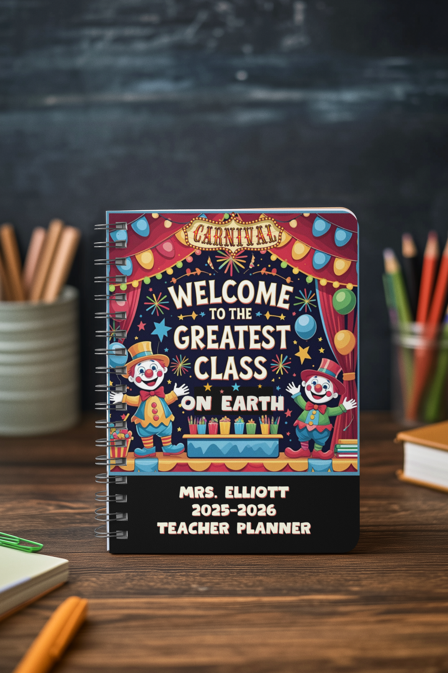Personalized Carnival Planner for Teachers Plan Book for Education