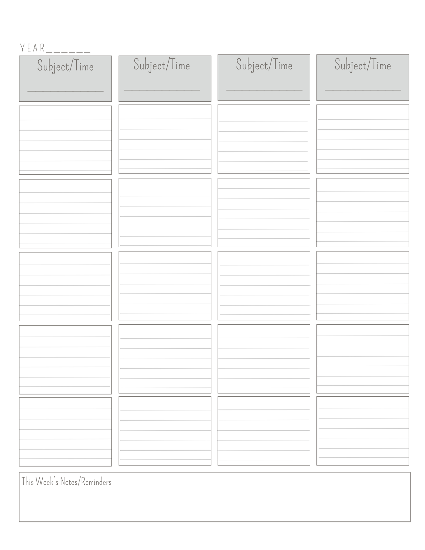 Teacher Planner