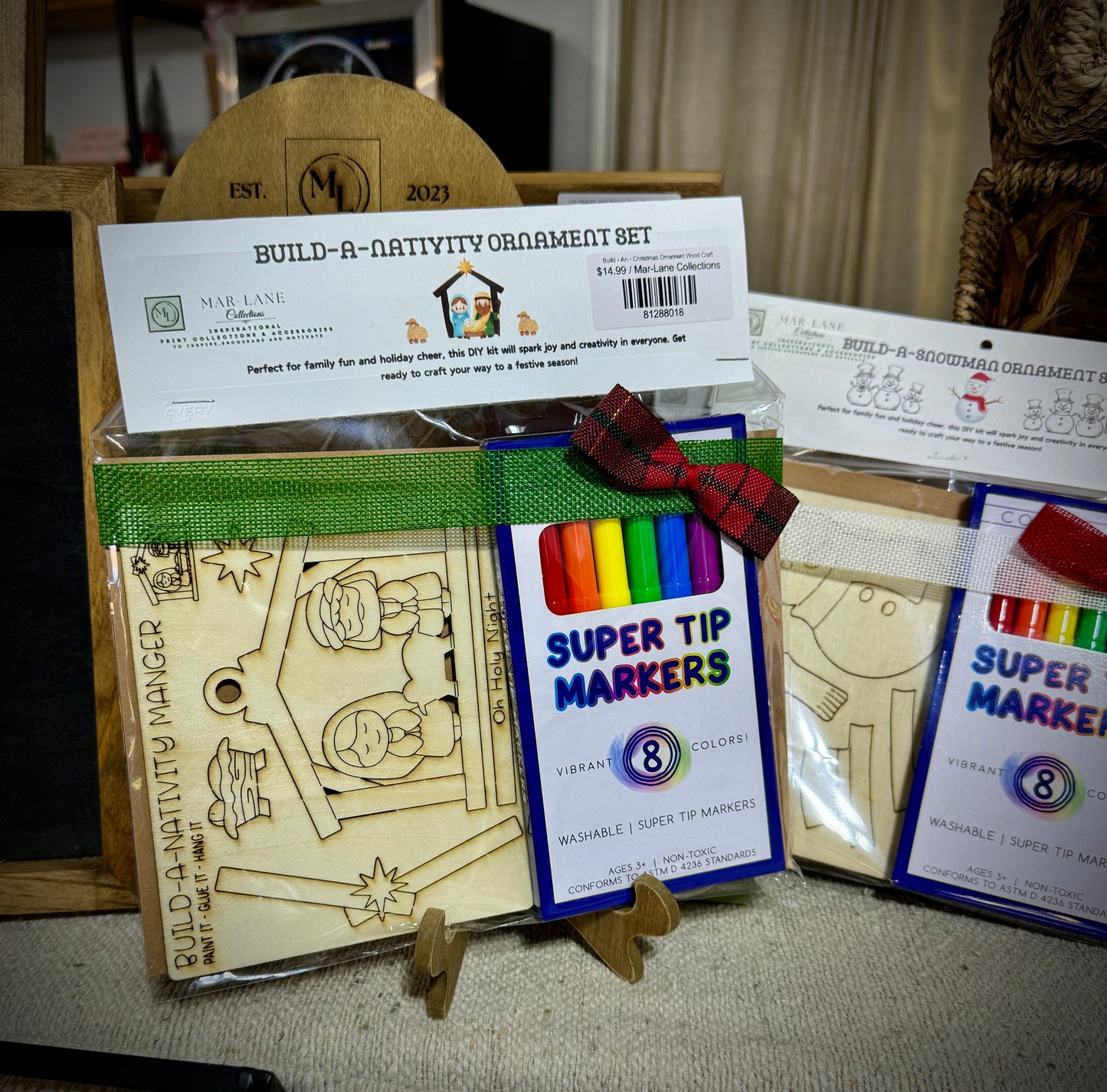 Wood Build -an-Ornament Set