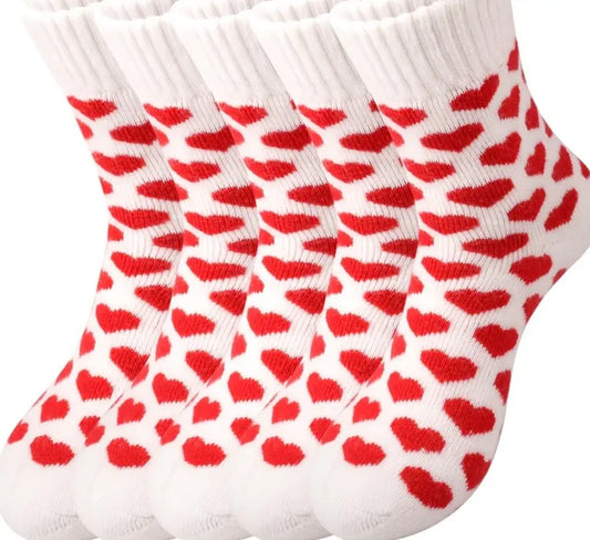 Socks with Heart - Soft Comfy andTrendy Socks One Size Fits Most