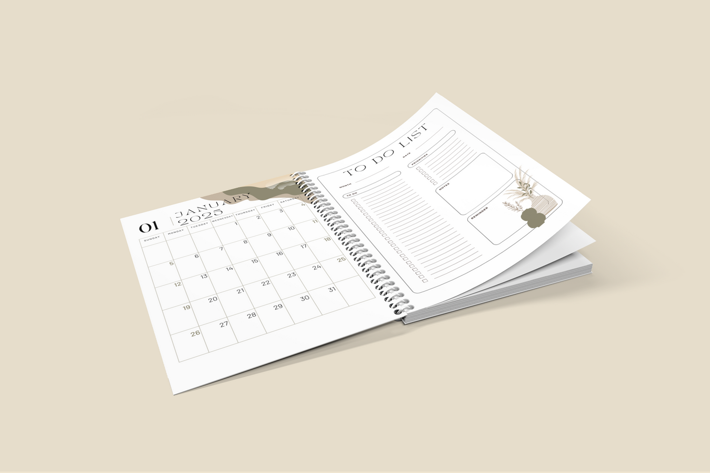 2025 Personalizable Yearly Boho Planner, Monthly, Weekly  Planner Gift for Mom Weekly Planner for Students Monthly Agenda Notebook for Dad