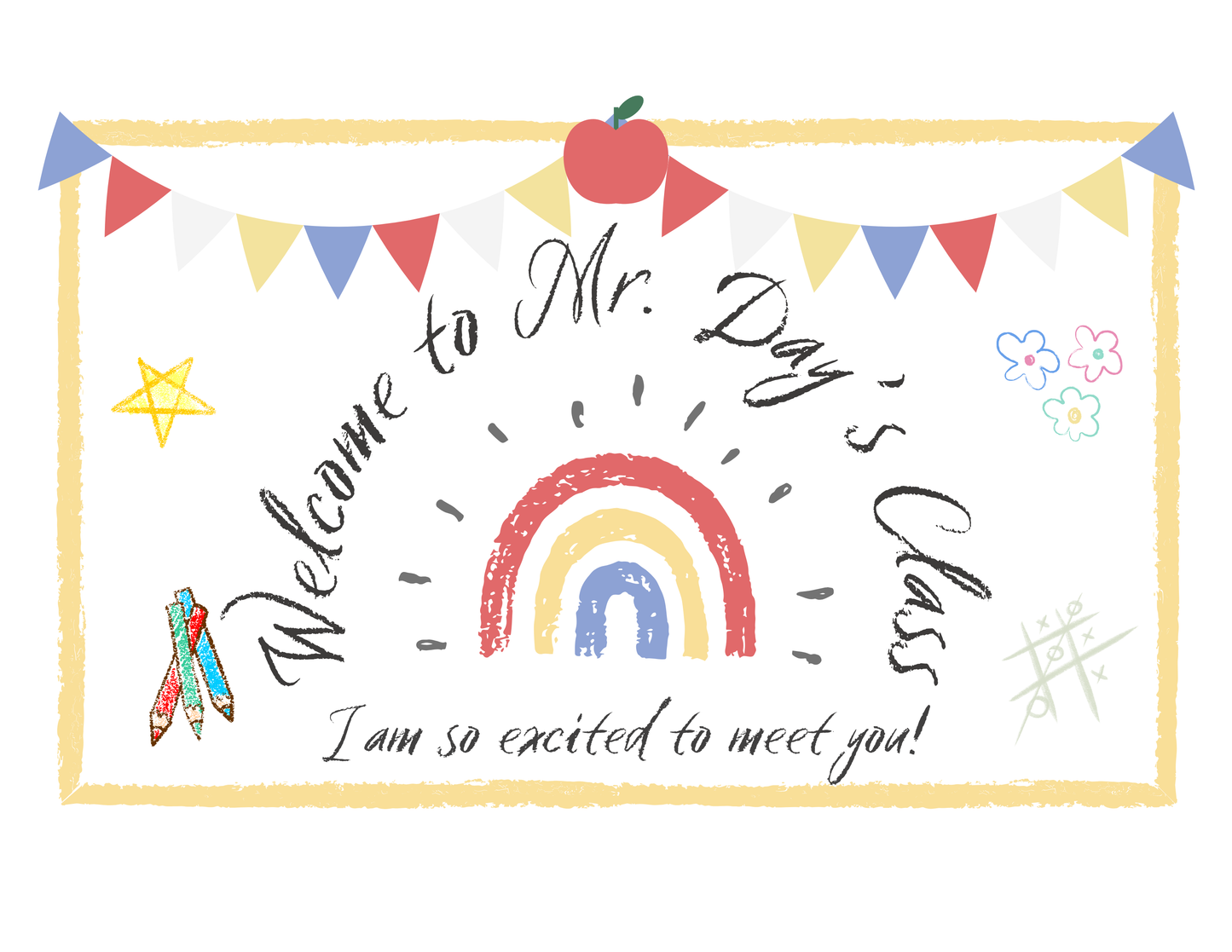 Welcome To My Class Personalizable PostCard