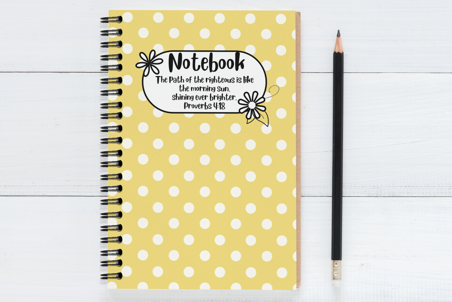 Sunshine Polka Dot Notebook