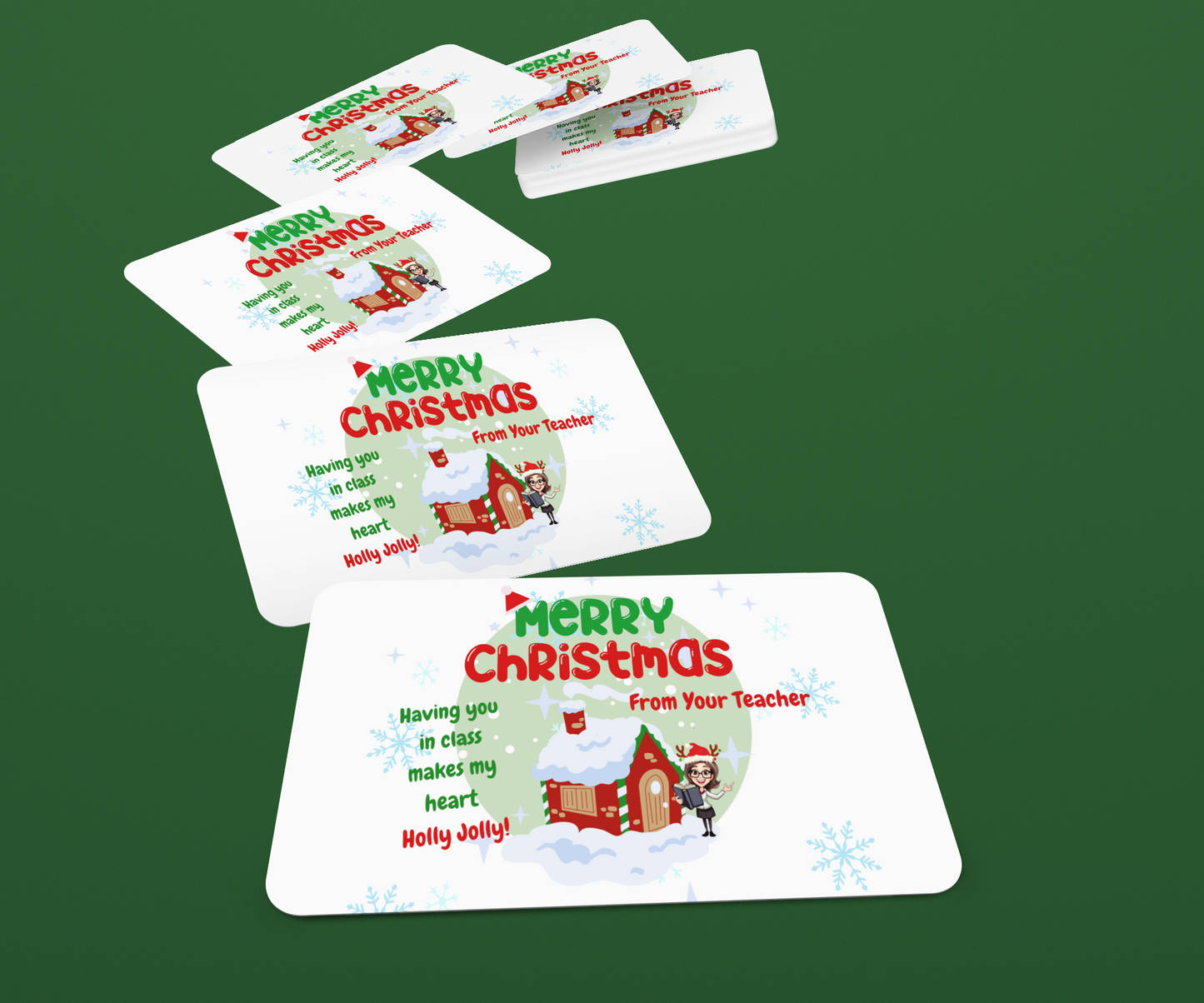 Personalized Christmas Cards From Teacher