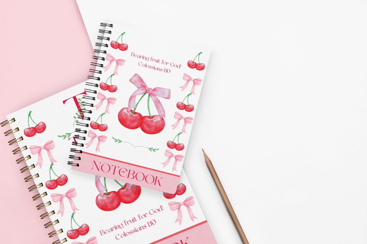 Personalized 'Bearing Fruit for God' Spiral Notebook Made-to-order Notebook