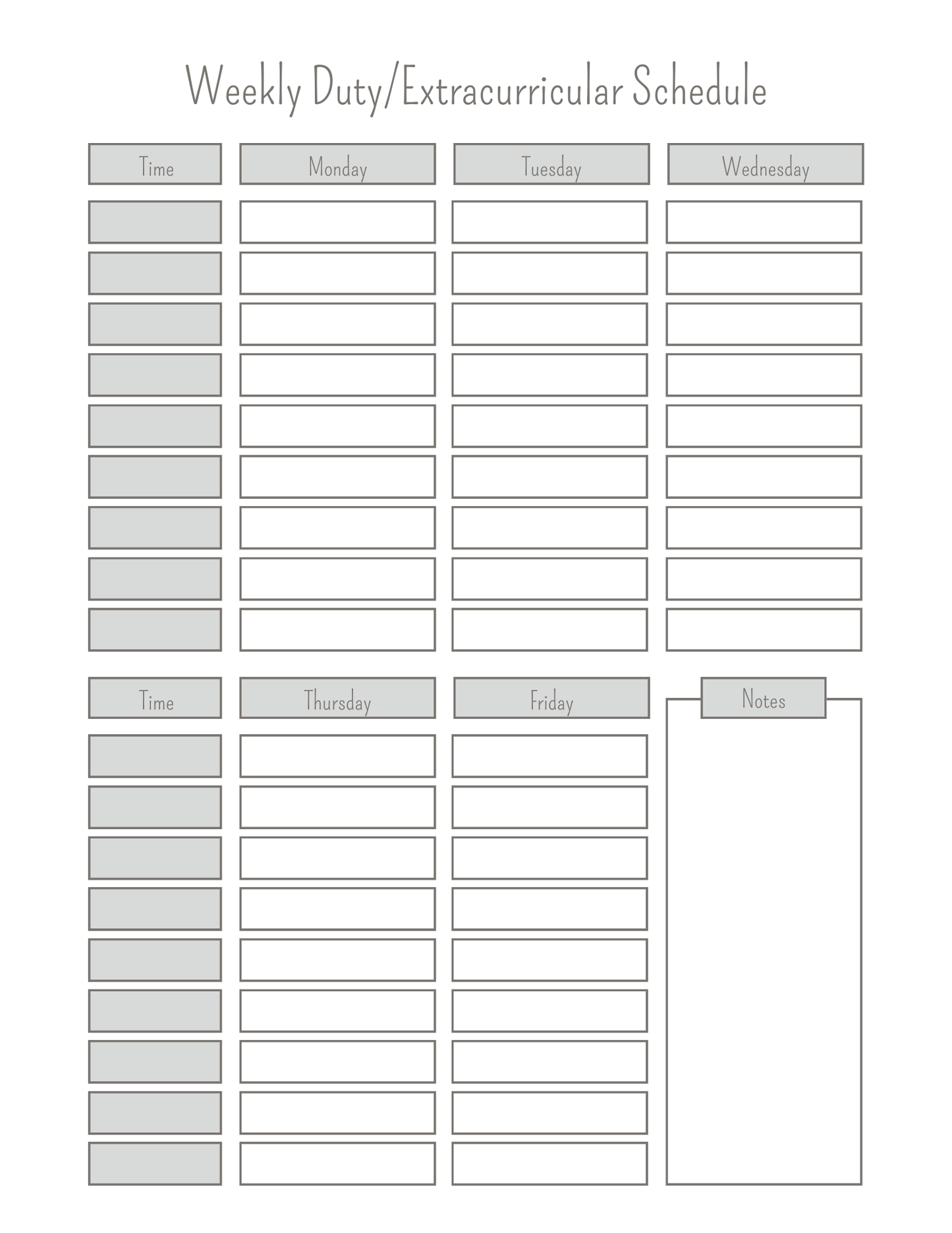Teacher Planner