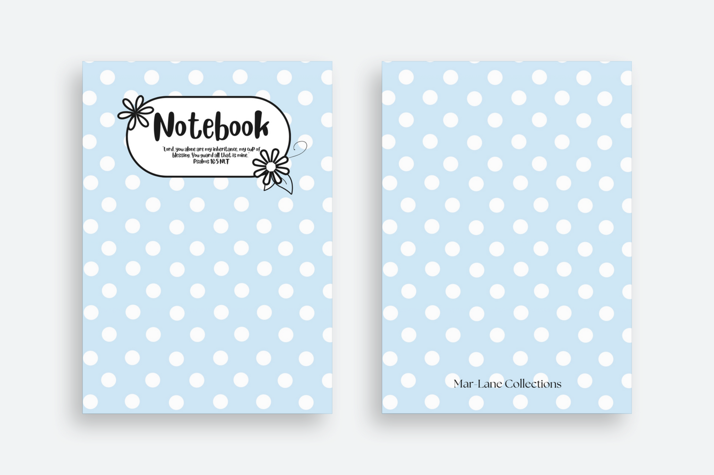 Blue Polka Dot Blessings Notebook