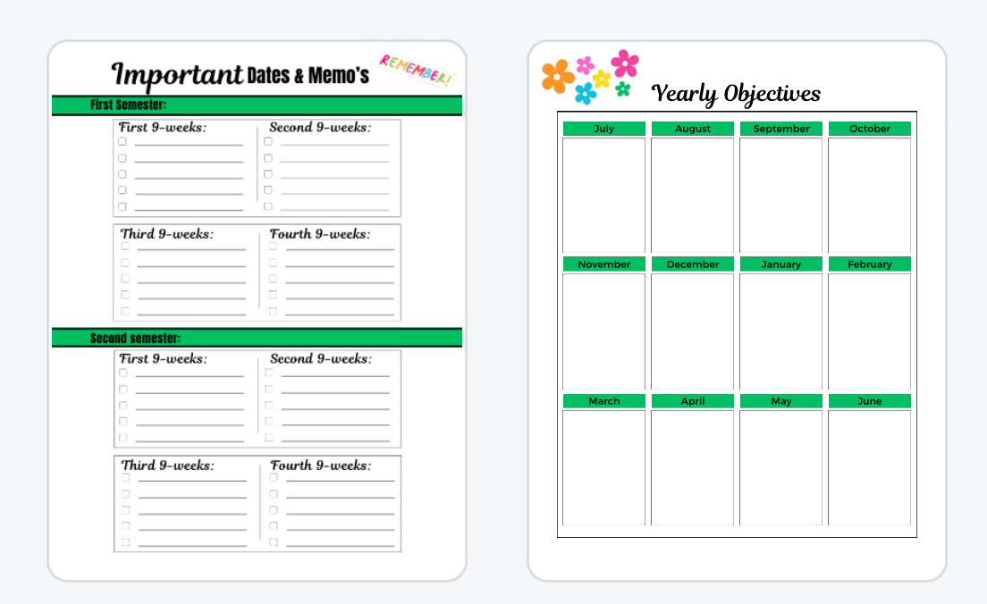 Power~To~Flower Teacher Planner
