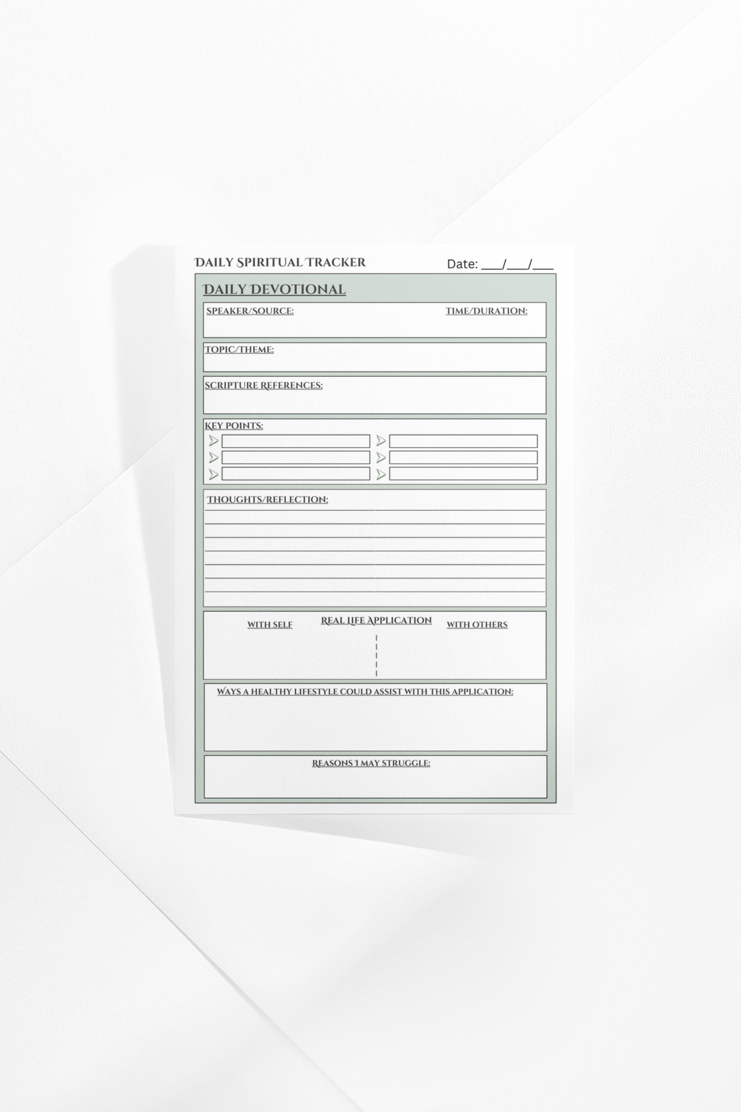 Healthy Lifestyle Tracker Notebook for Self-Care & Spiritual Growth Tracker for Weight Control and Healthy Living Personalizable Christian
