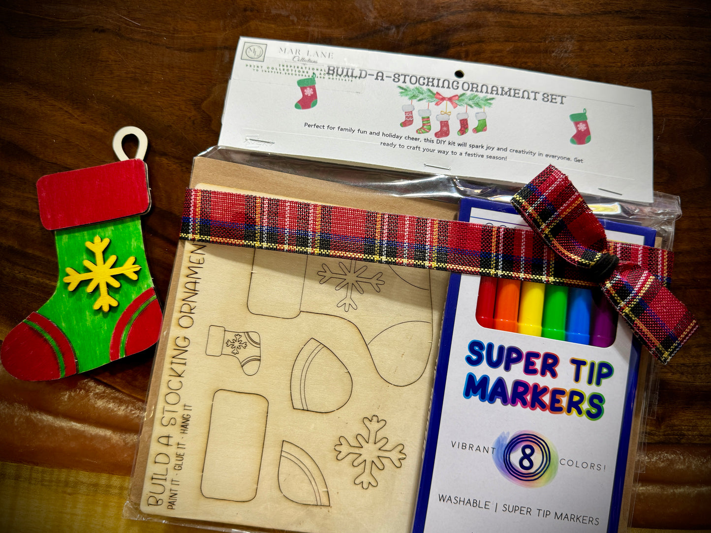 Wood Build -an-Ornament Set