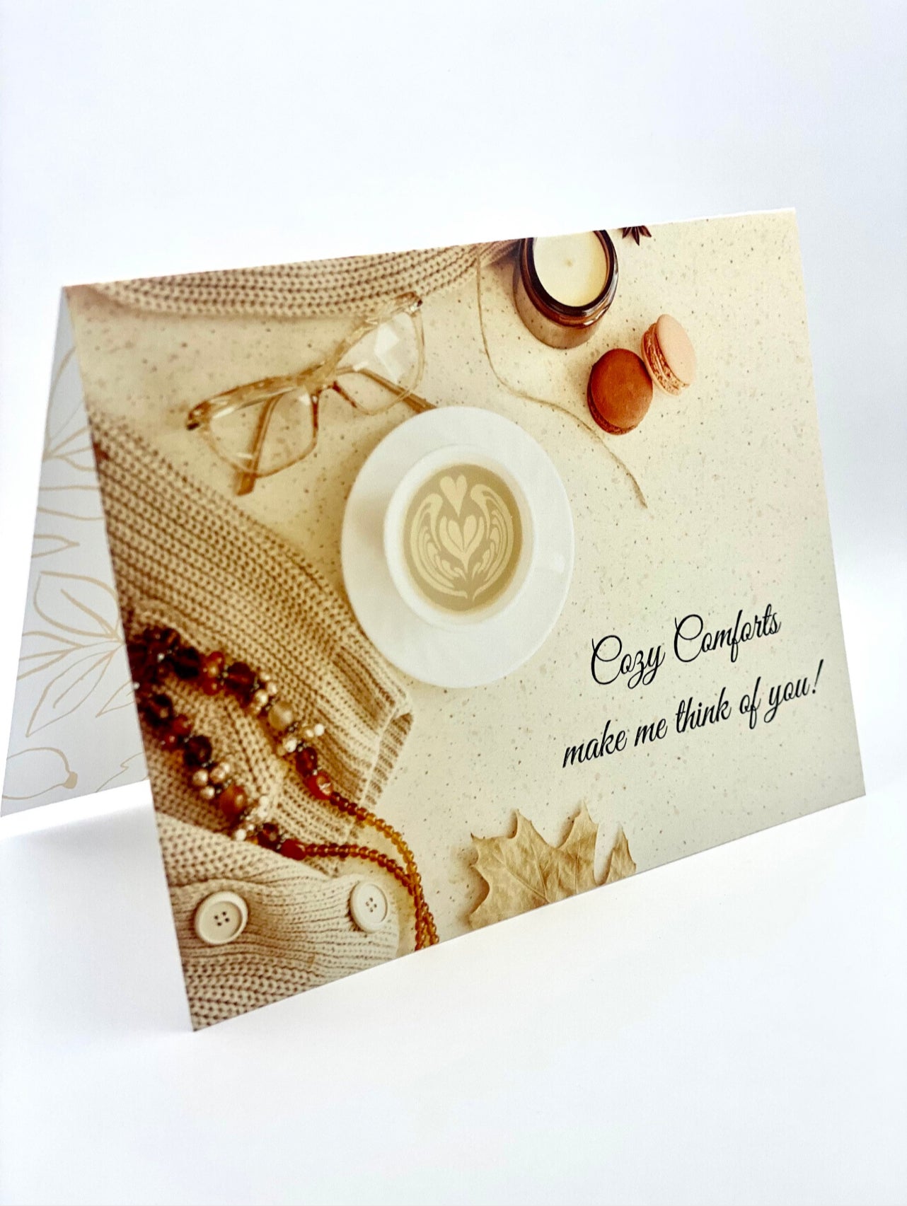 Fall Greeting Cards with Message Inside Personalized Cozy Fall Print Set of 10 Cards Autumn Cards with Envelopes Thanksgiving Card
