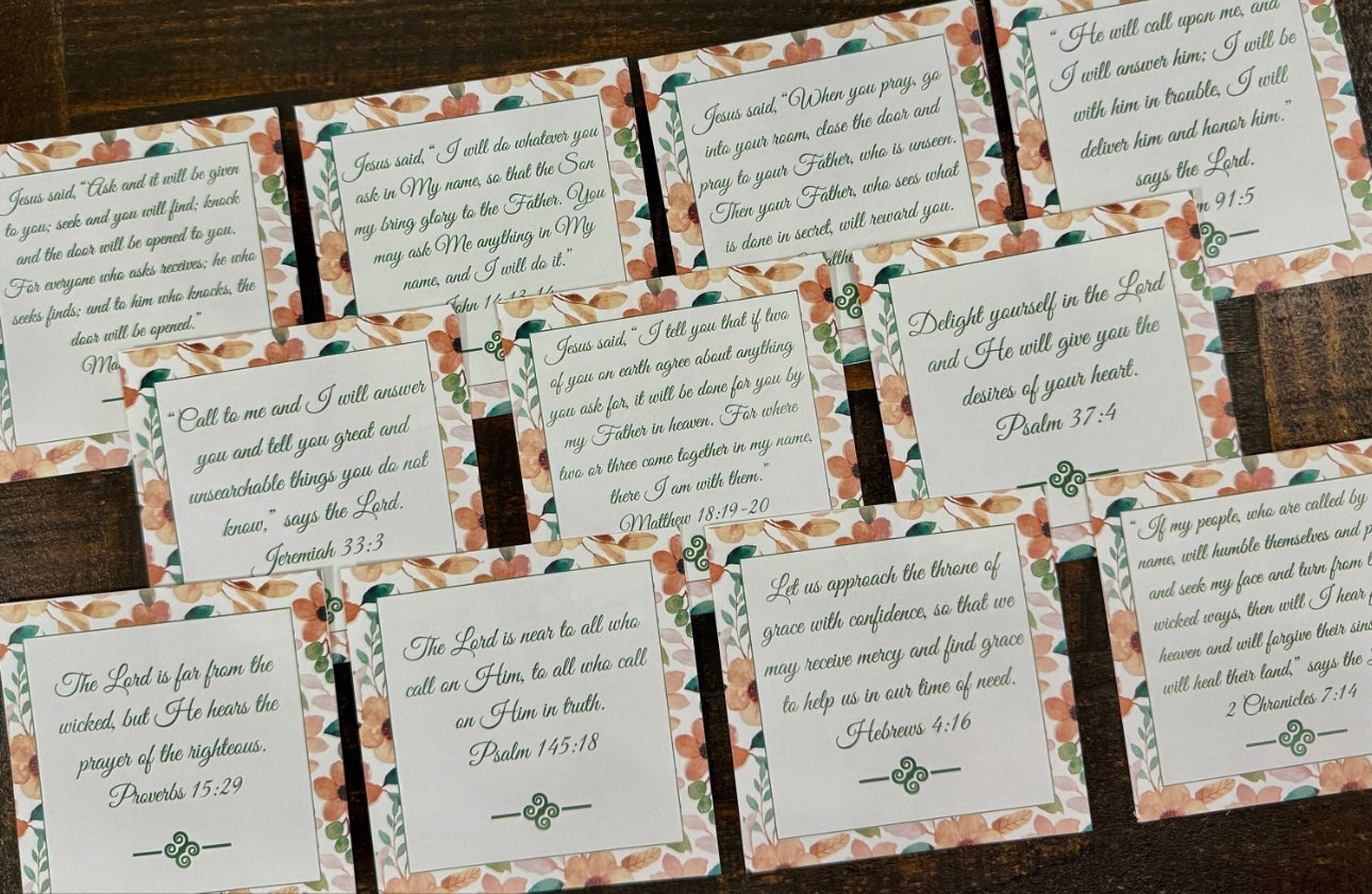 Prayer Bundle - Journal & Scripture Cards plus Free Matching Notebook and Free Personalization!!