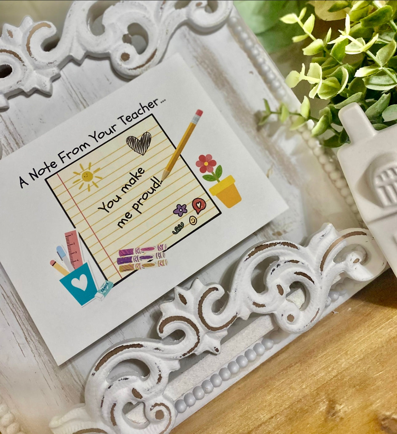 Note From Your Teacher Personalizable Post Card