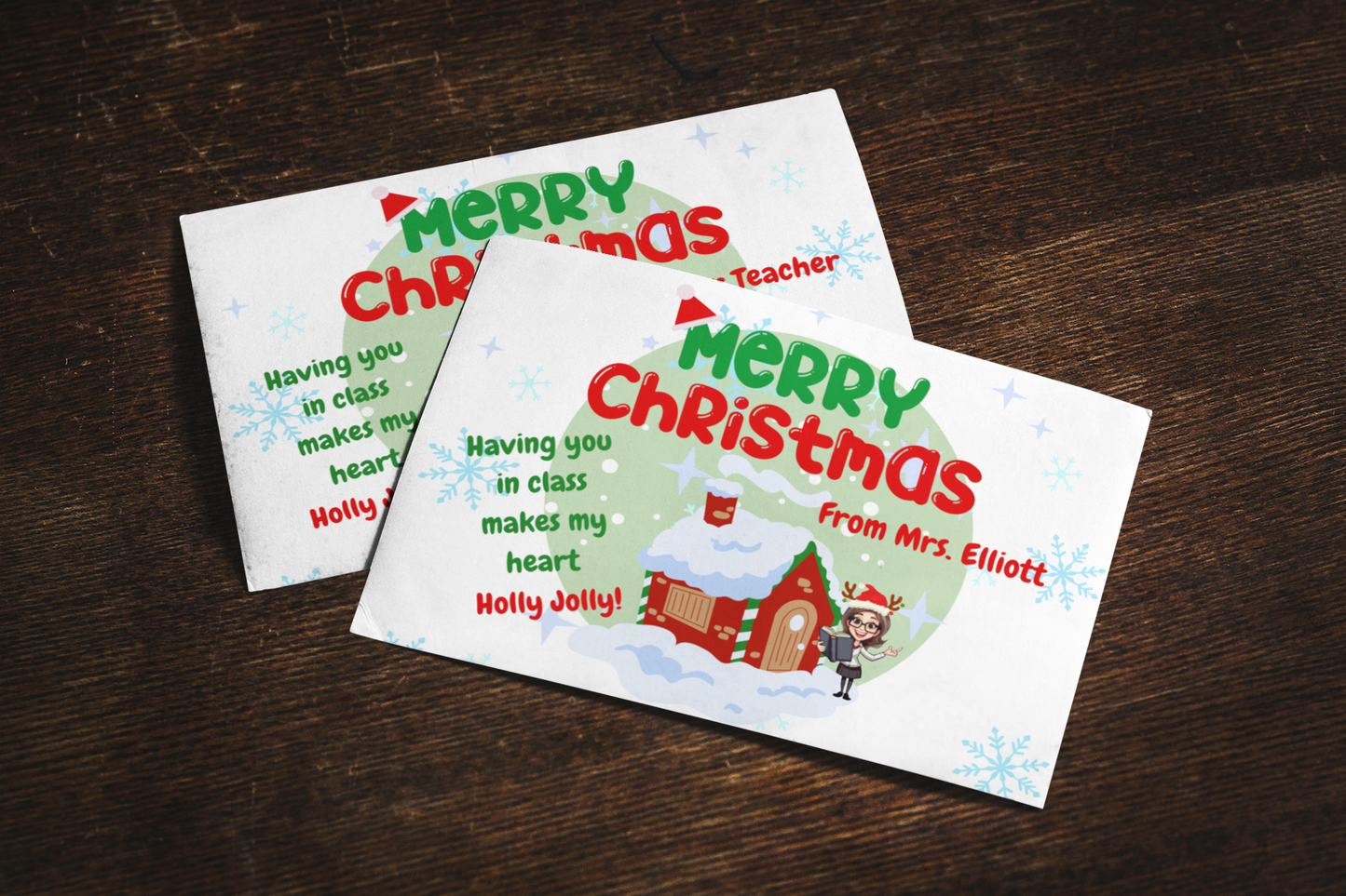 Personalized Christmas Cards From Teacher
