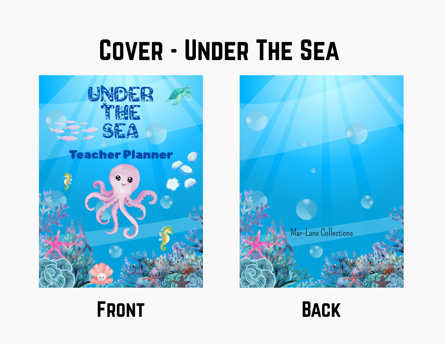 Personalized Under The Sea Planner for Teachers Plan Book for Education
