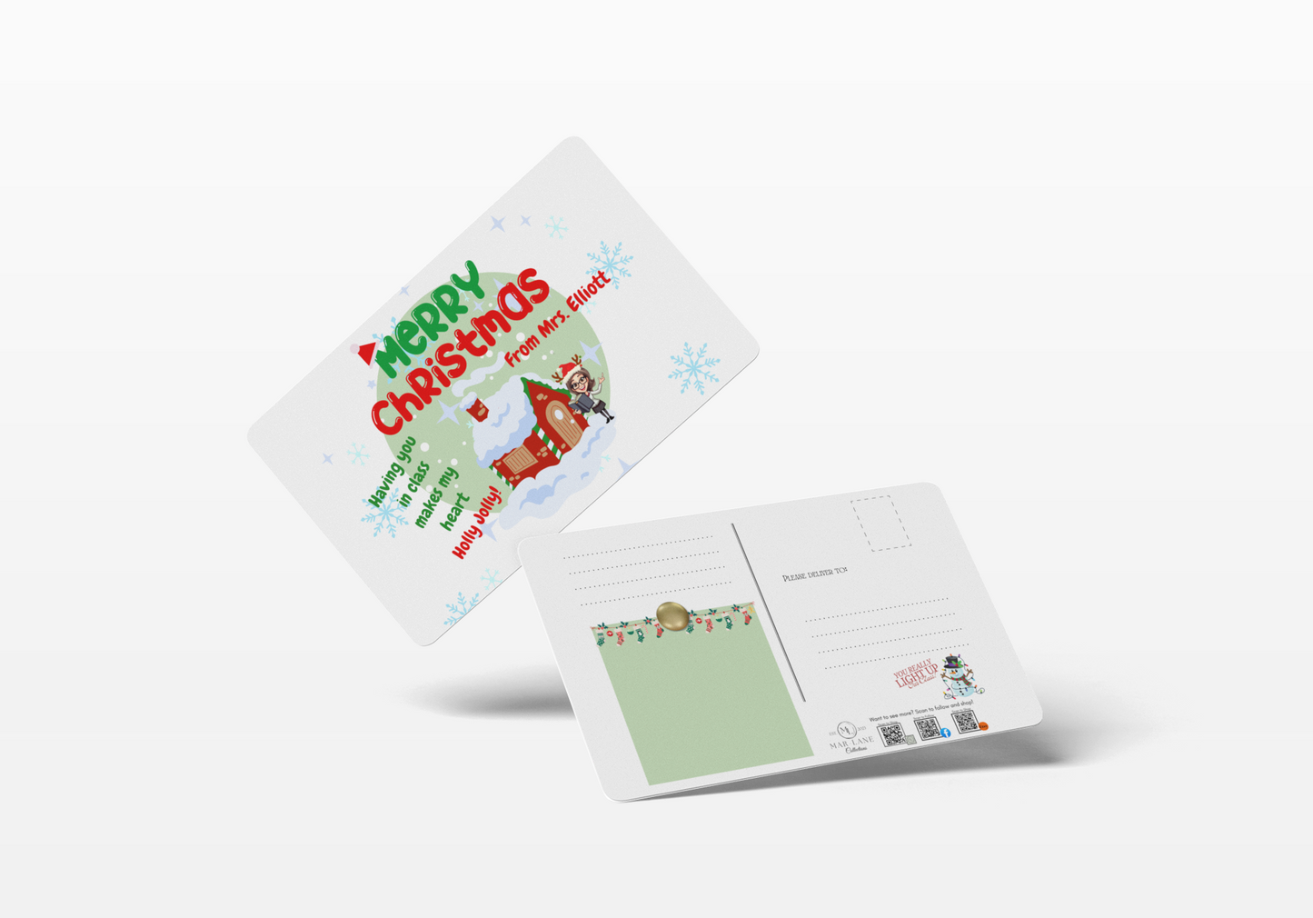 Personalized Christmas Cards From Teacher