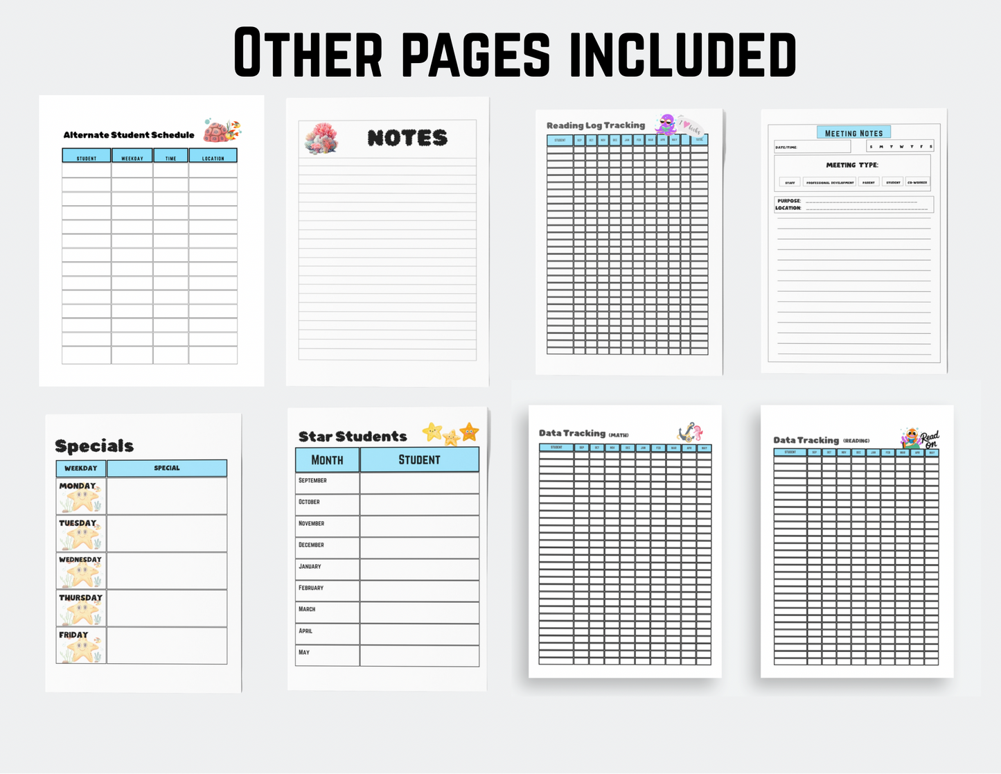 Personalized Under The Sea Planner for Teachers Plan Book for Education