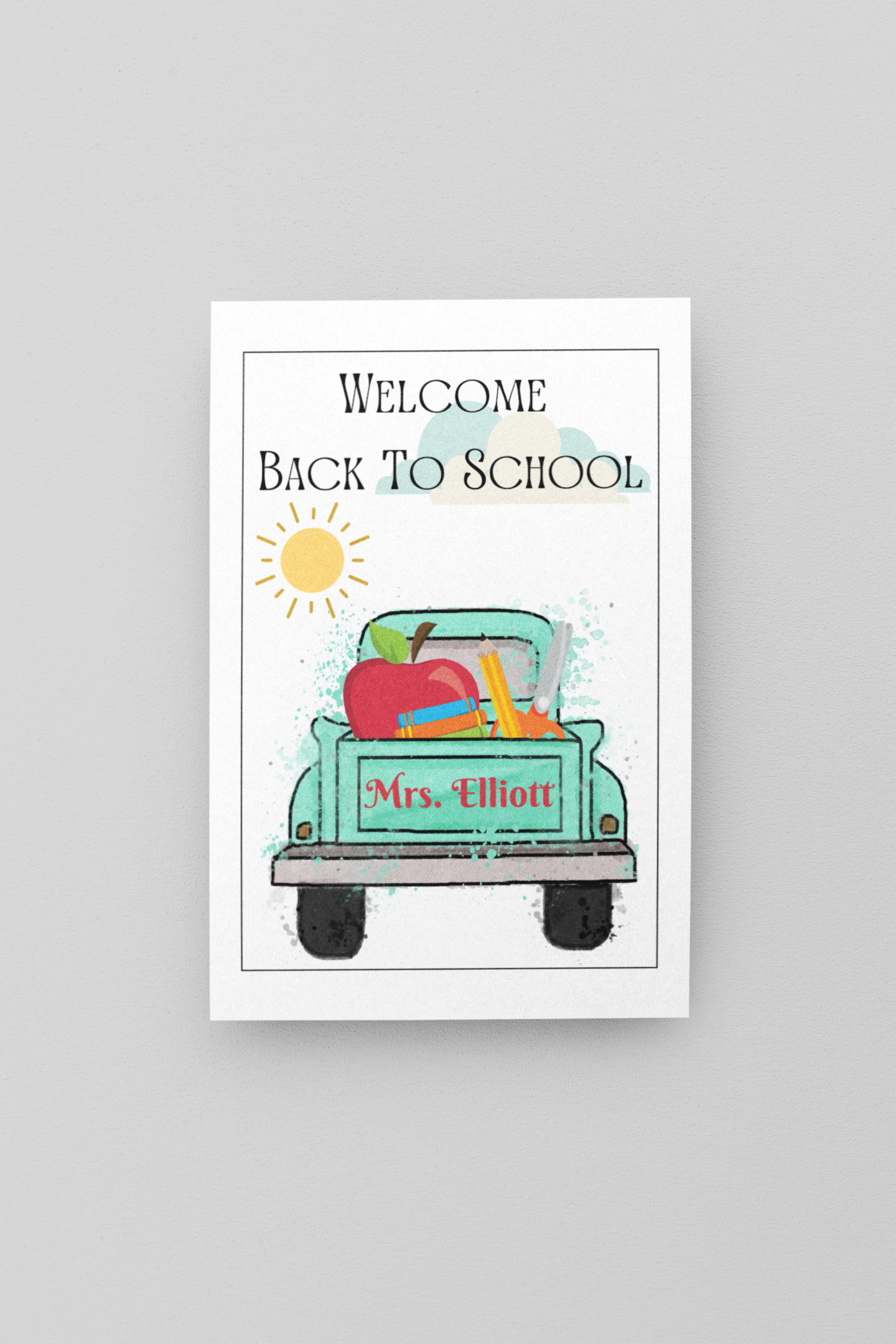 Back To School Personalizable Postcards