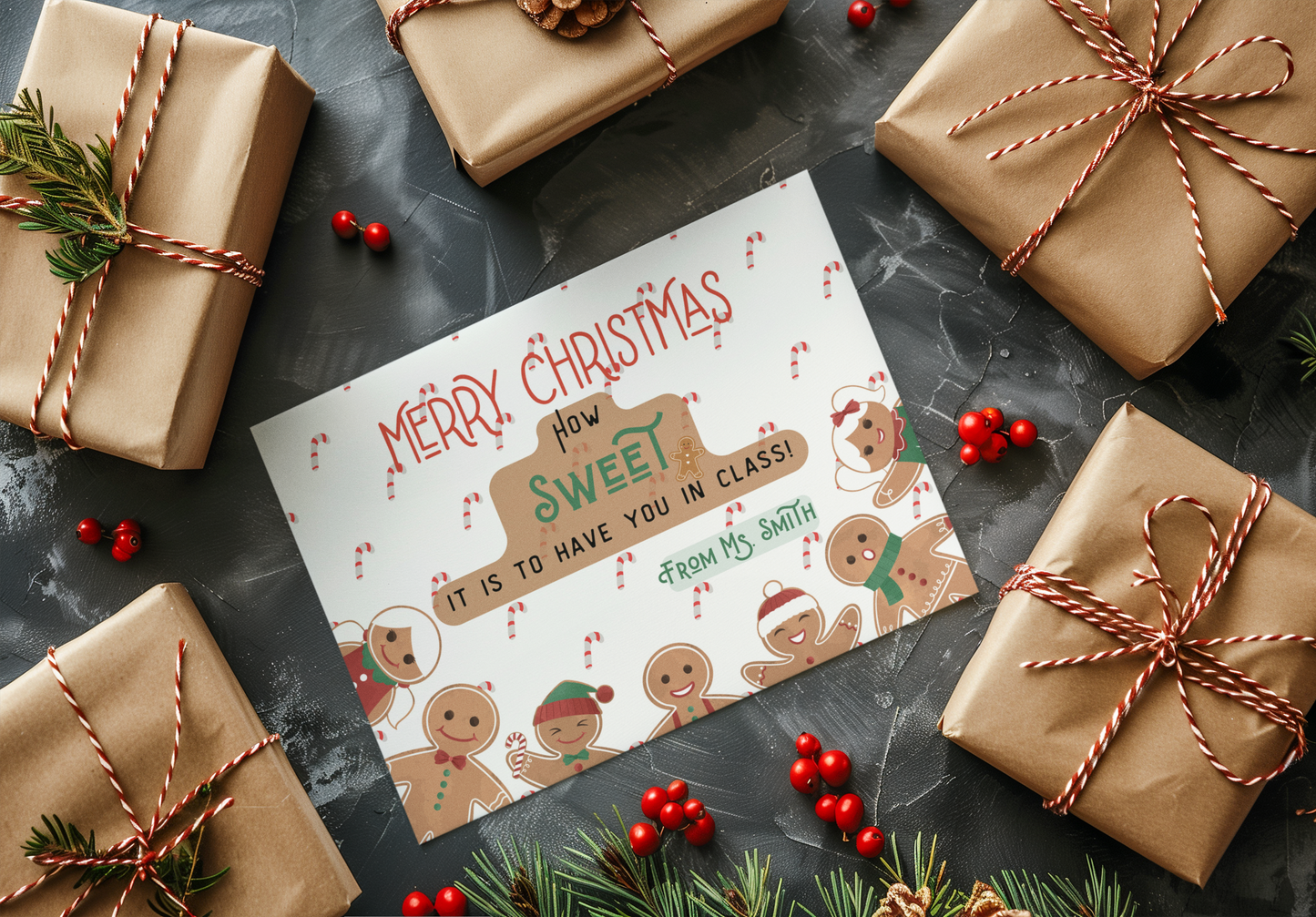 Personalized Christmas Cards From Teacher