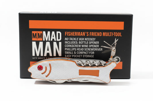 Man of God: Fisherman’s Friend Multi-Tool: Stainless Steel: Pocket Size: Orange