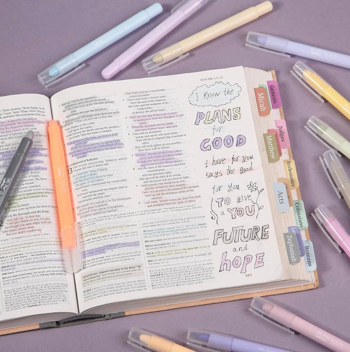 Mr. Pen- No Bleed Gel Highlighters, Ethereal Pastel, 14 Pack, Bible Highlighters