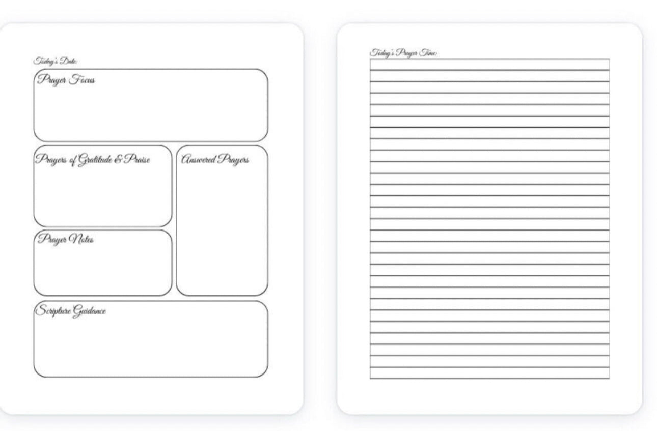 Prayer Bundle - Journal & Scripture Cards plus Free Matching Notebook and Free Personalization!!