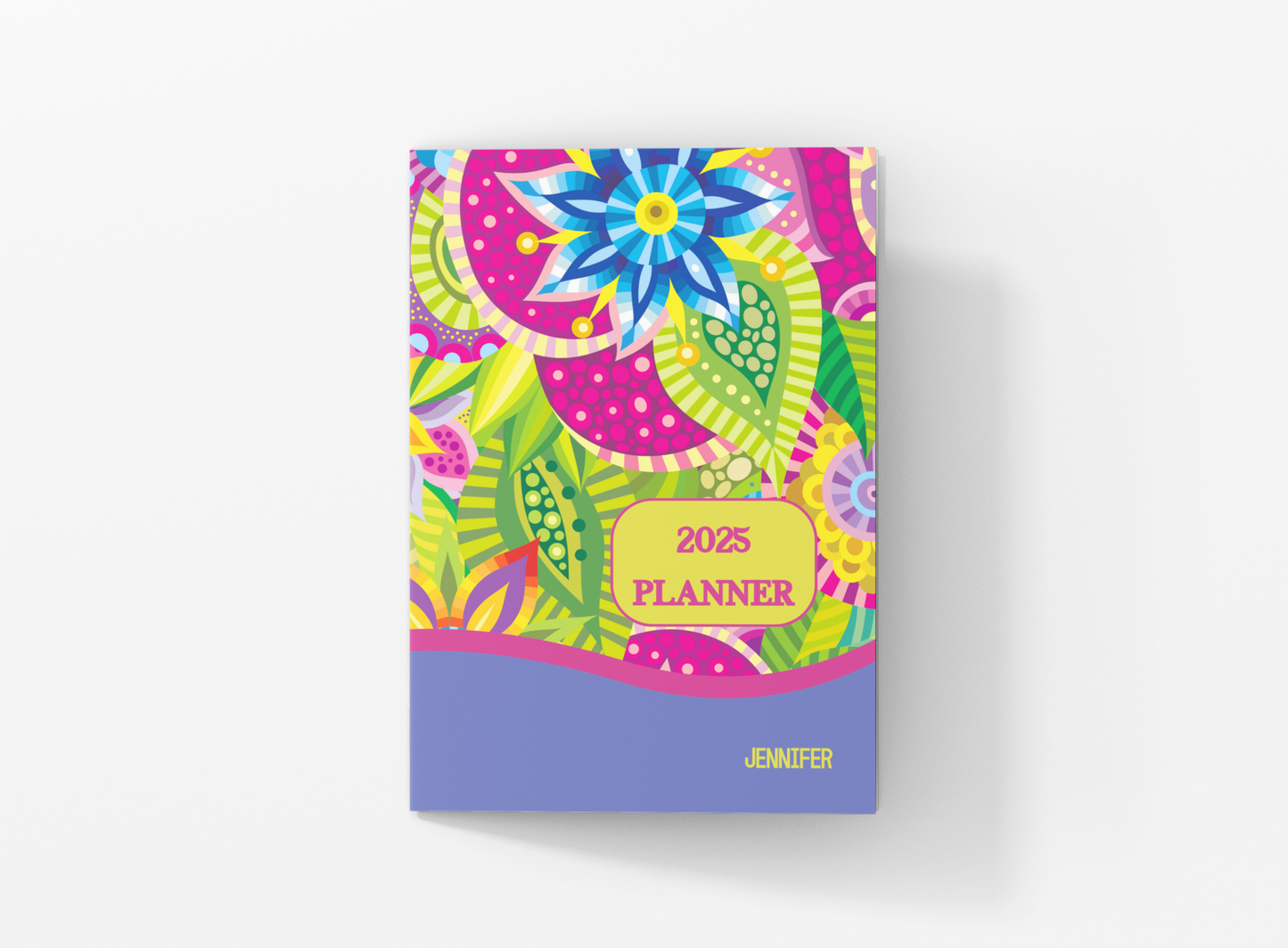 2025 Personalizable Yearly Planner, 2 Page Spread Monthly Calendar, Weekly Planner Gift for Mom Monthly Agenda for Students