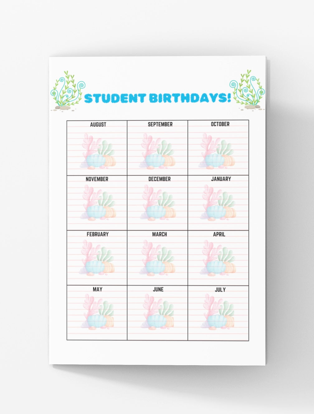 Personalized Under The Sea Planner for Teachers Plan Book for Education
