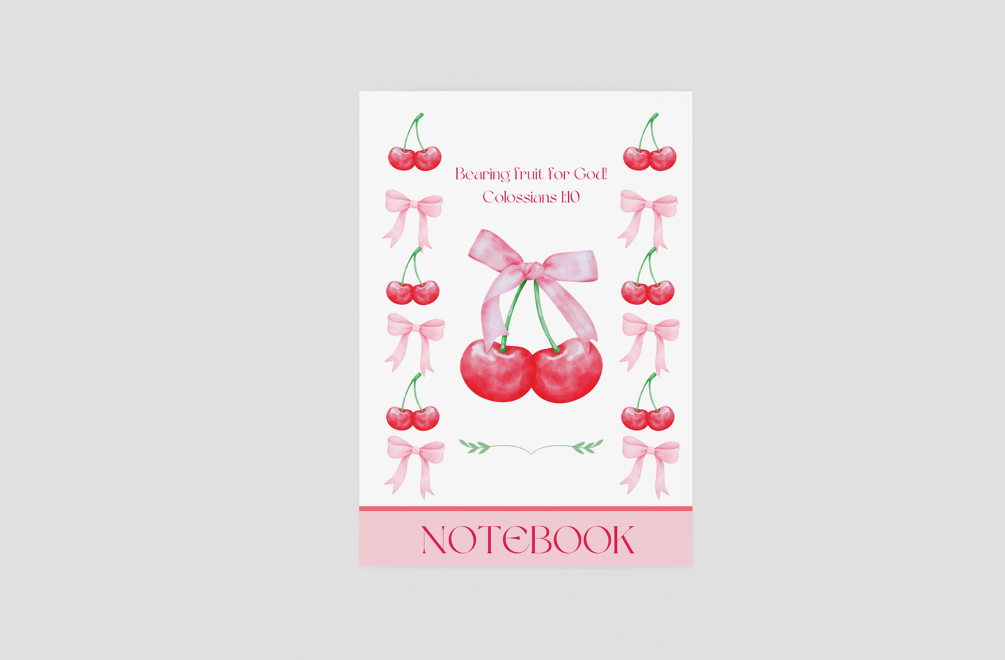 Personalized 'Bearing Fruit for God' Spiral Notebook Made-to-order Notebook