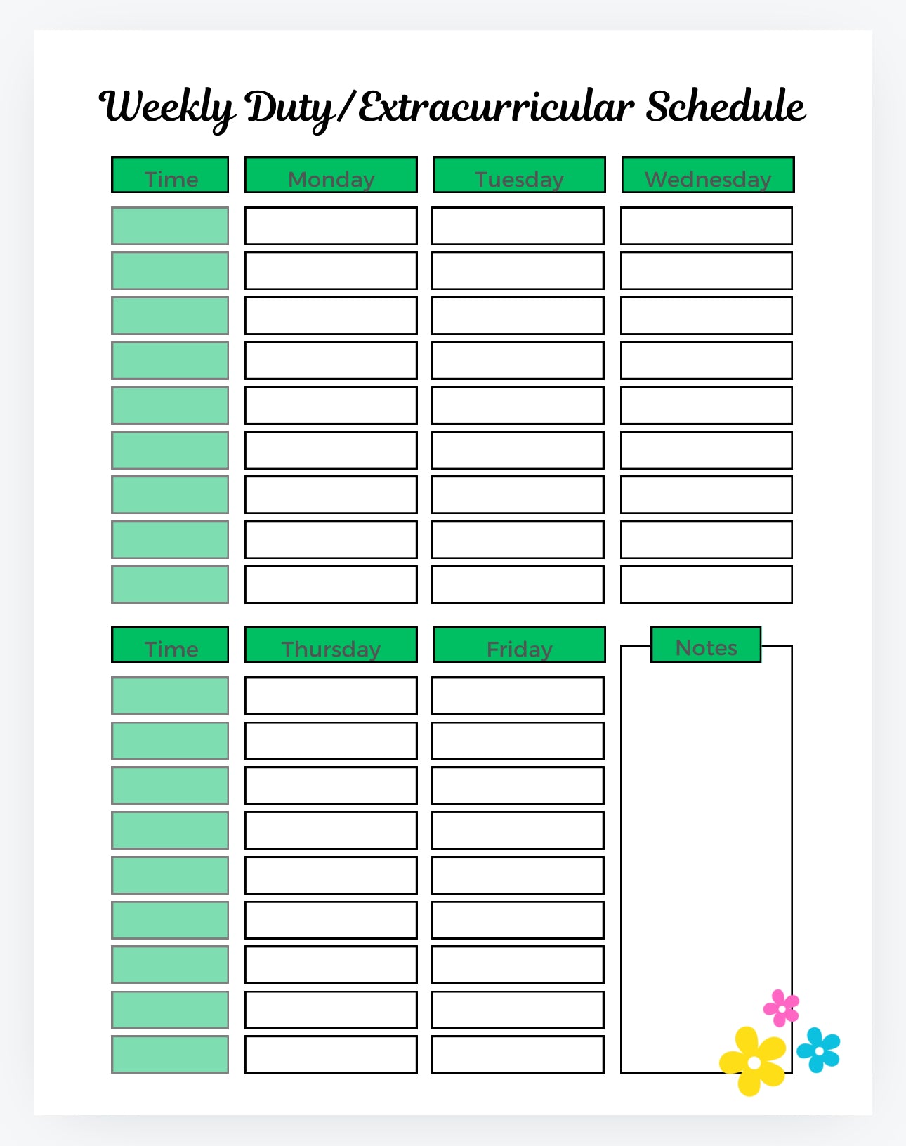 Power~To~Flower Teacher Planner