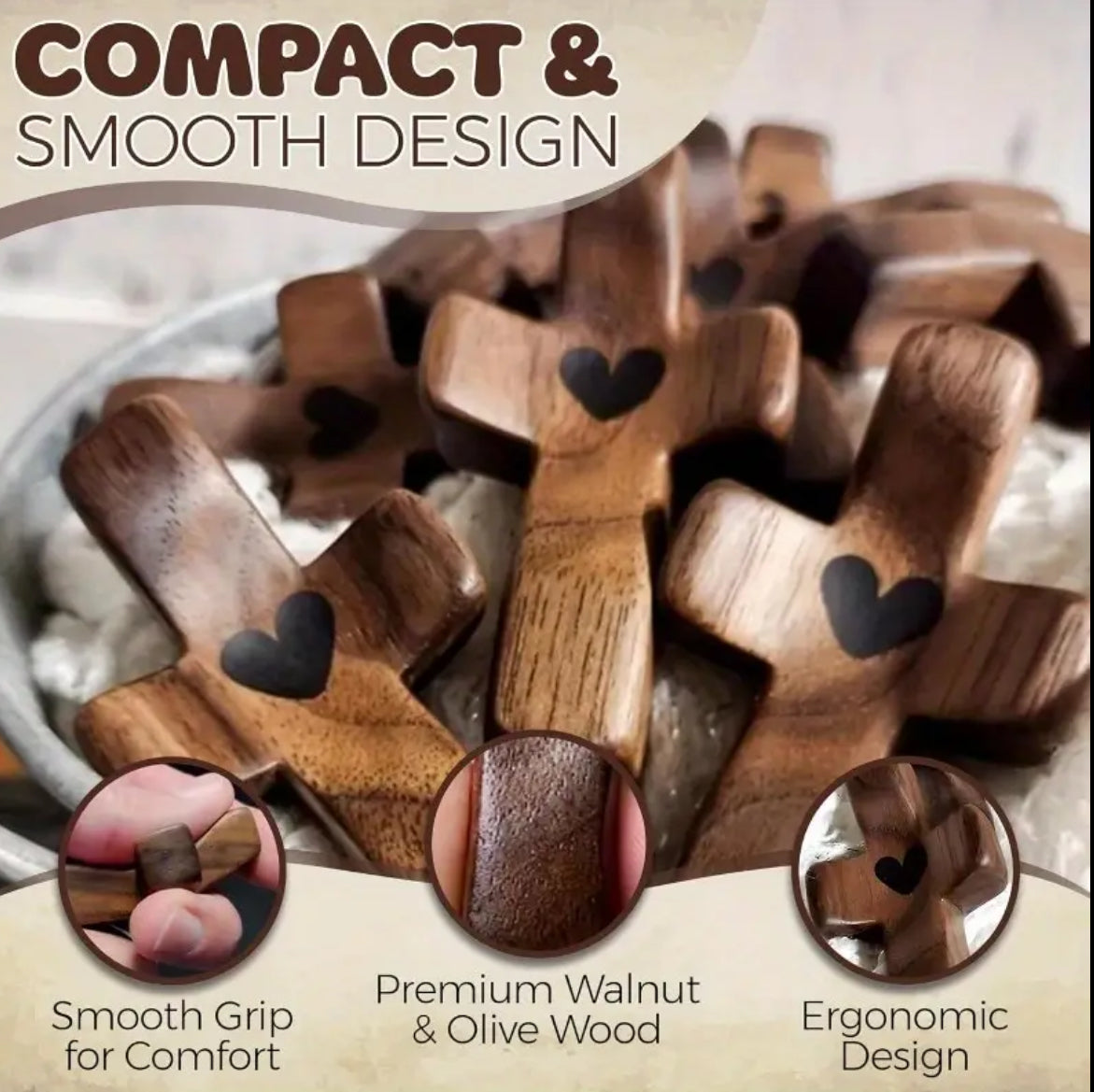 Handmade Wooden Pocket Cross