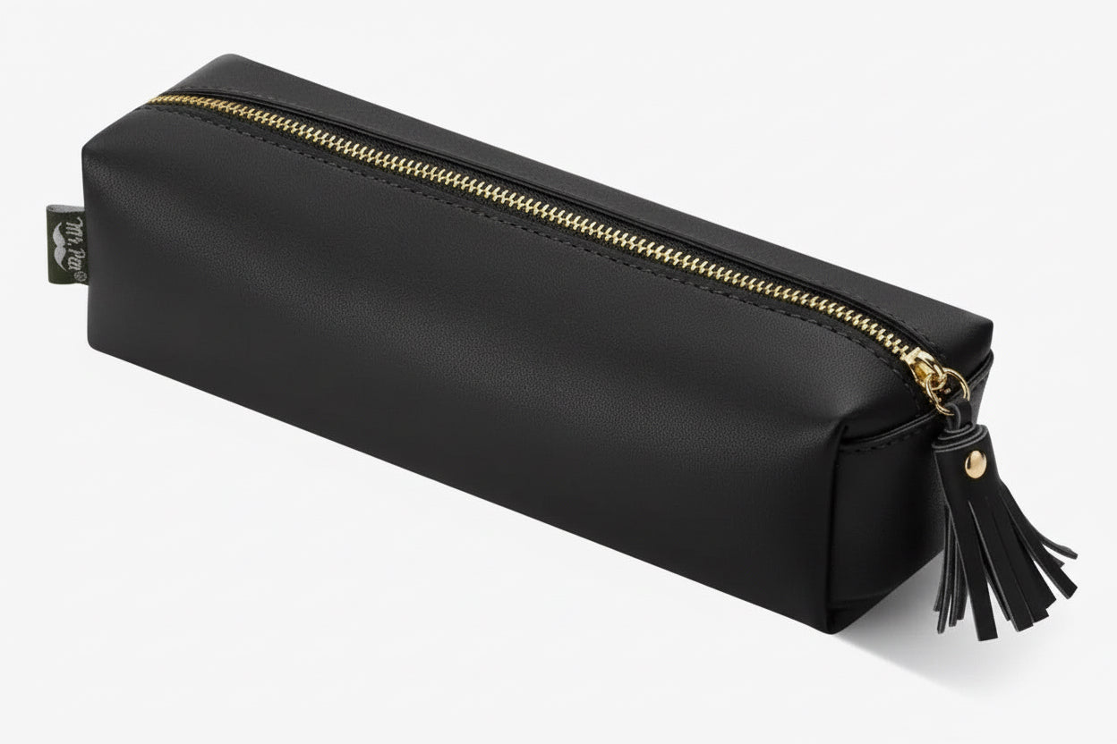 PU Leather Pencil Case, Black