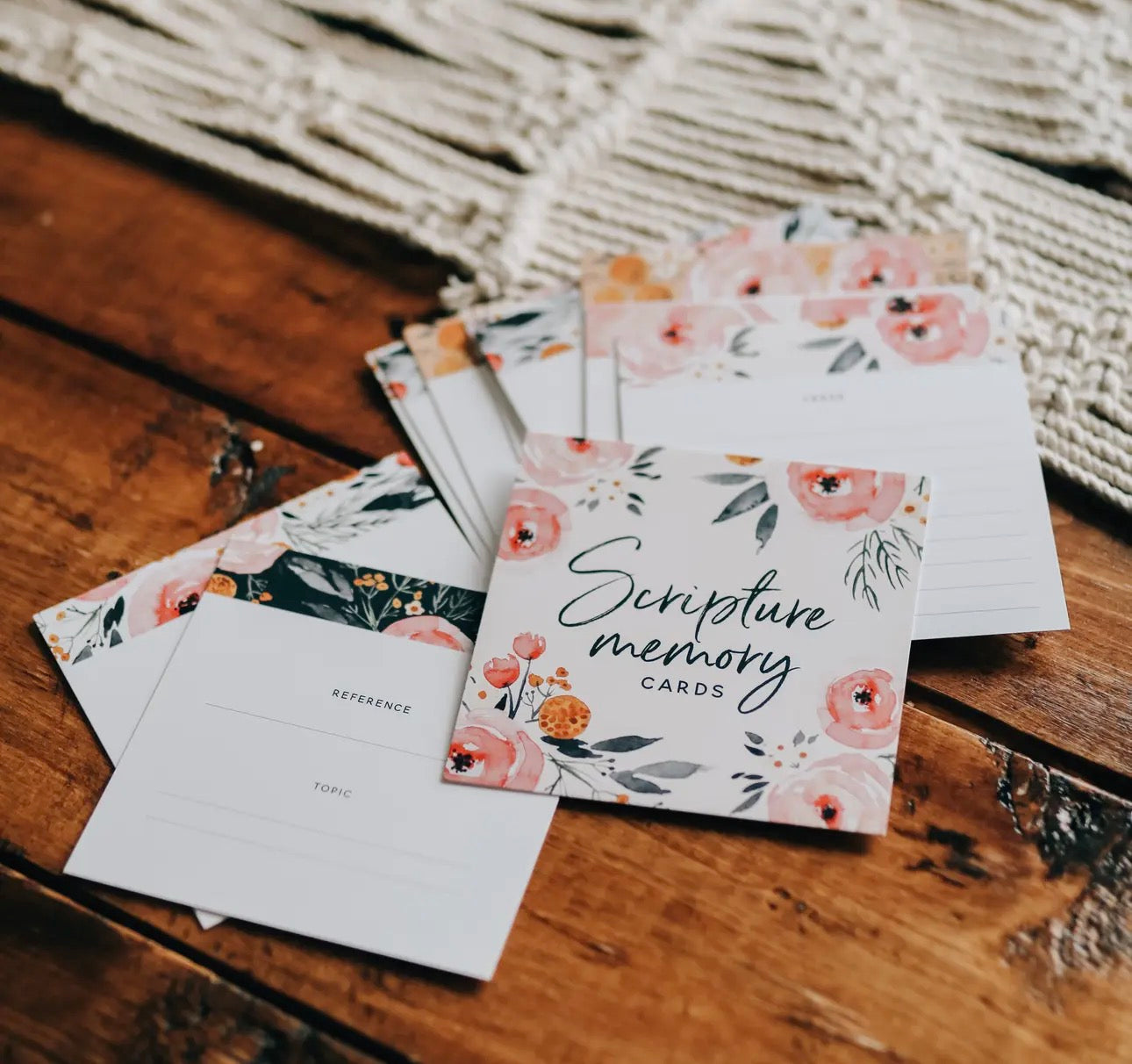 Scripture Memory Cards Floral ~ Daily Grace