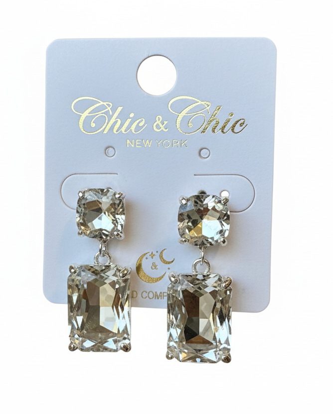 Elegant  Cubic Zirconia Cross Dangle Earrings — Sparkling