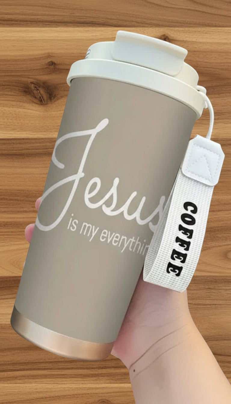 Stainless Steel Tumbler featuring the inspiring quote, "Jesus is My Everything"