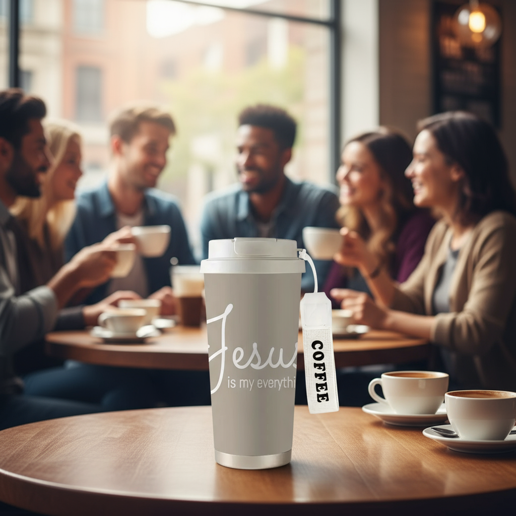 Stainless Steel Tumbler featuring the inspiring quote, "Jesus is My Everything"