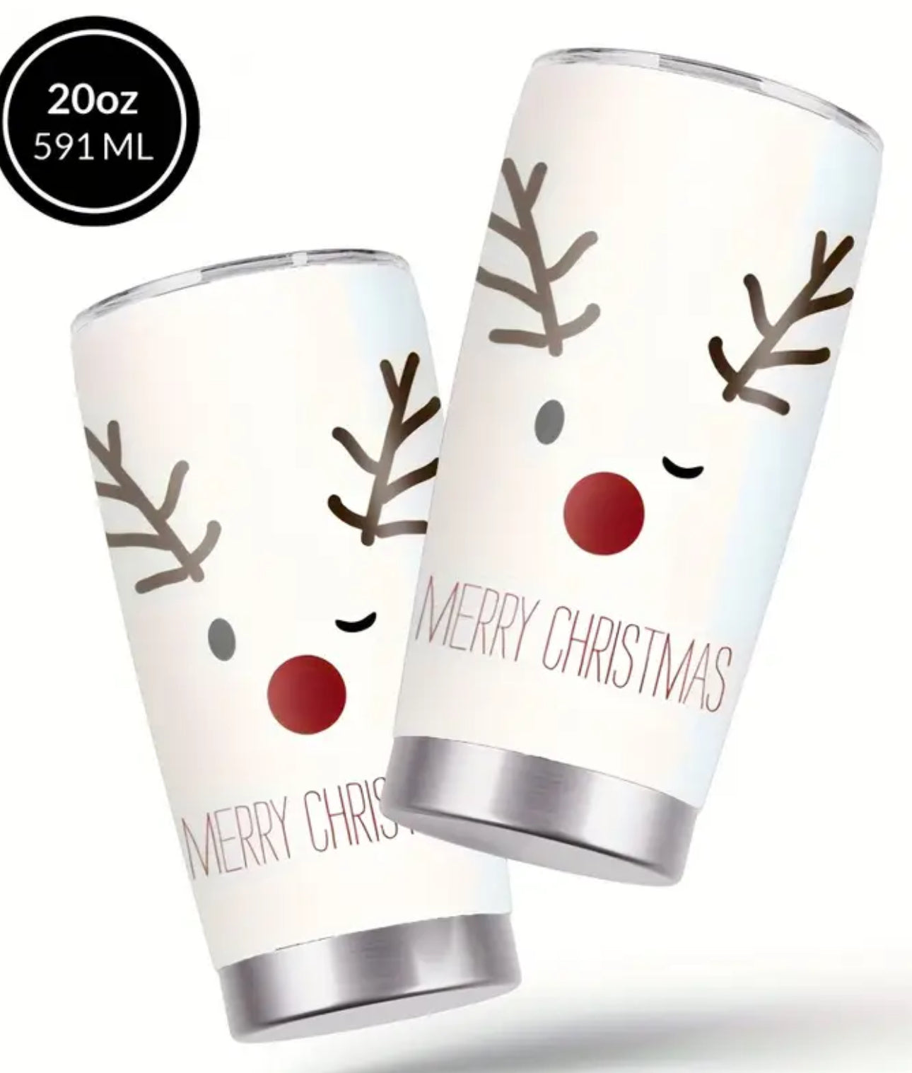 Christmas Elk Stainless Steel Tumbler