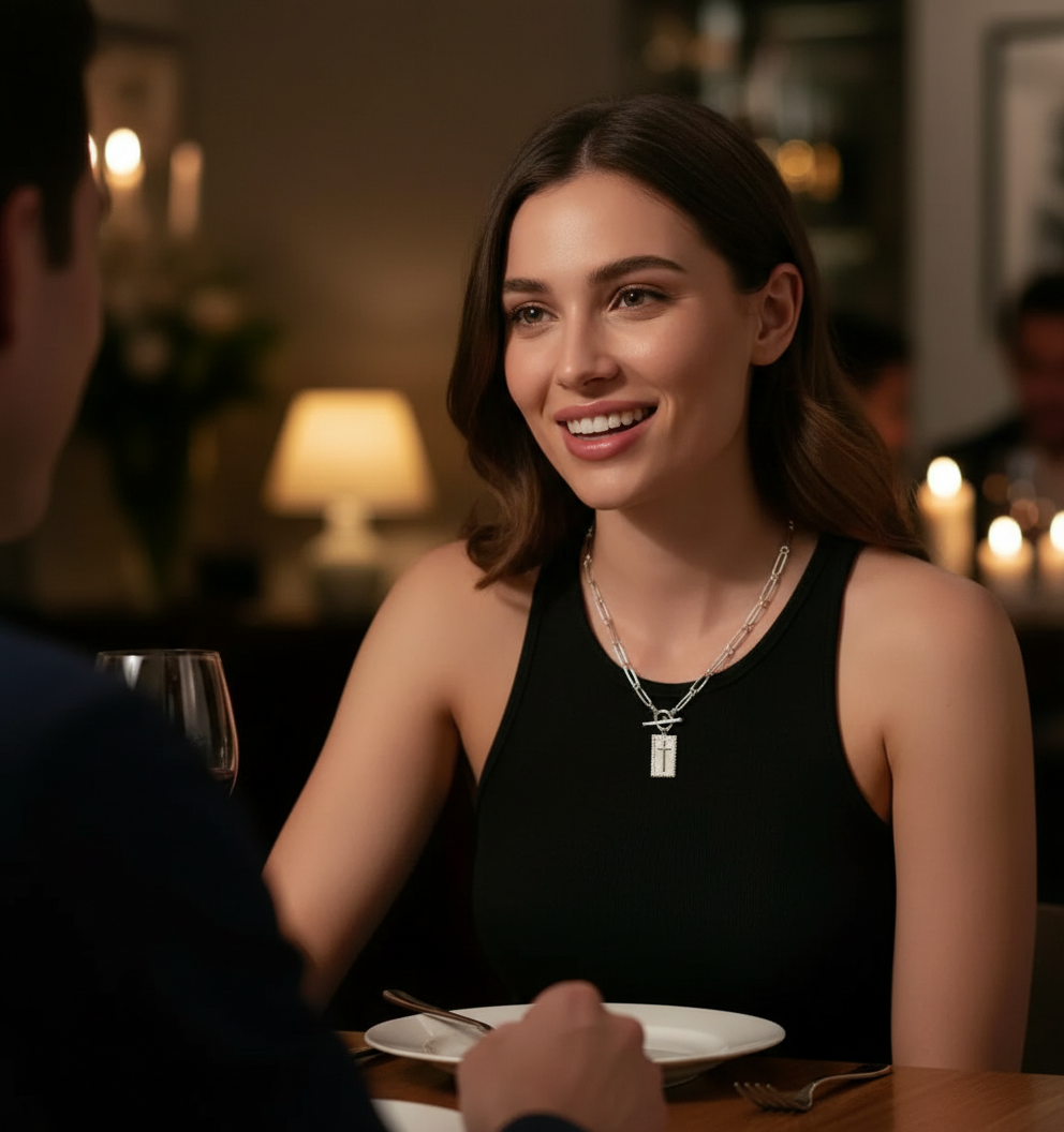 Cross Pendant Necklace w/Loop & Toggle Clasp