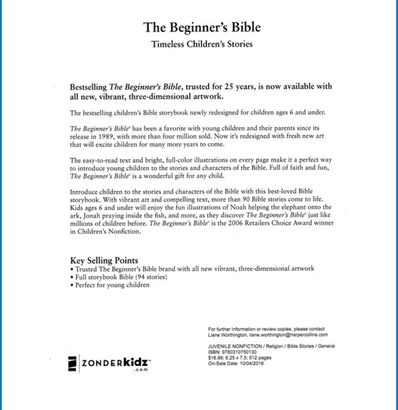 The Beginner's Bible
BY: ZONDERVAN