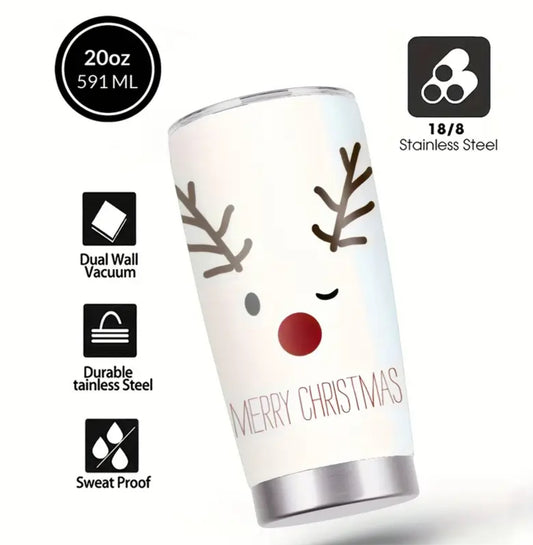 Christmas Elk Stainless Steel Tumbler