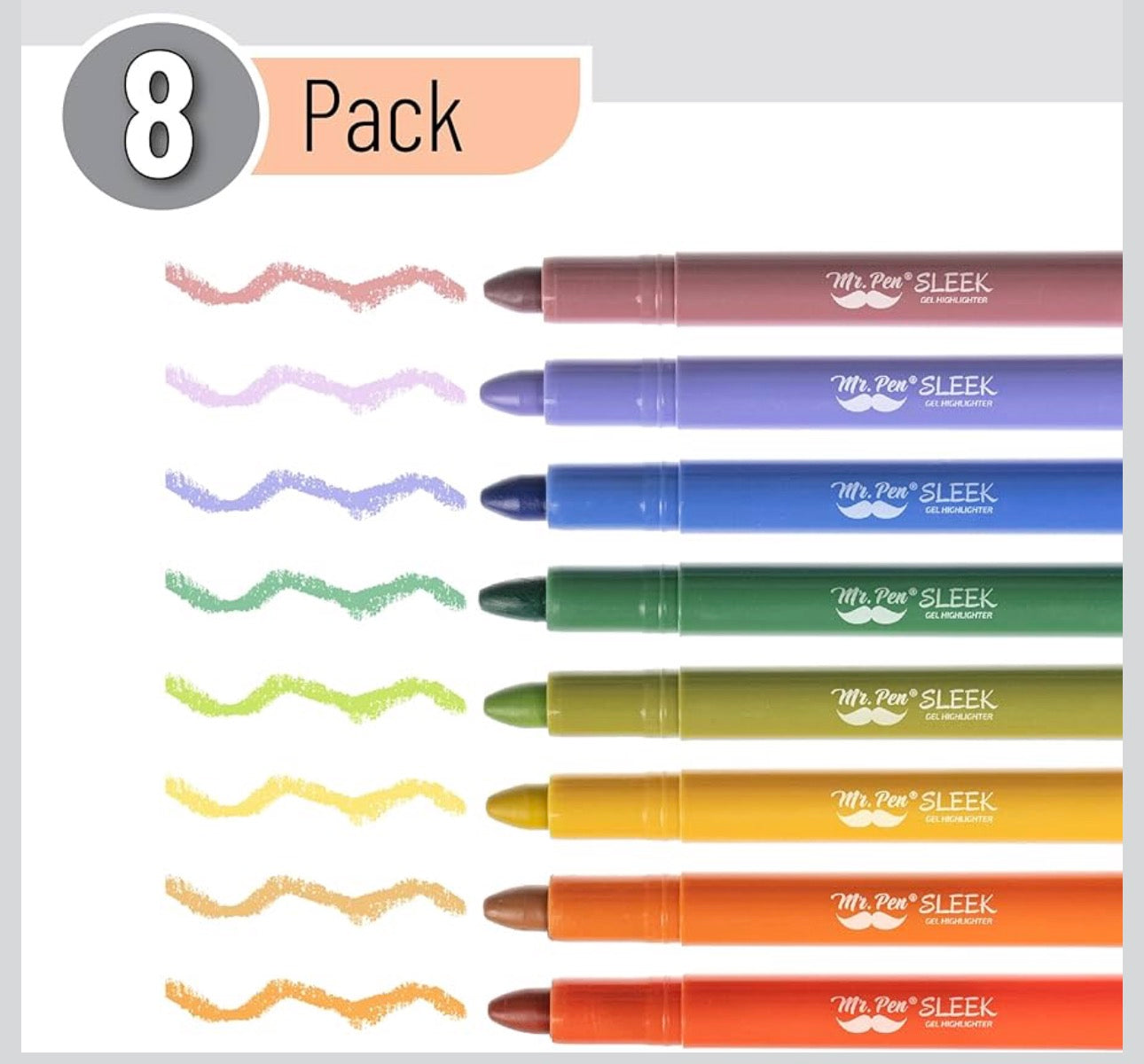 Mr. Pen- Gel Crayons, 8 Pack, Spring Calm, Twistable Crayons