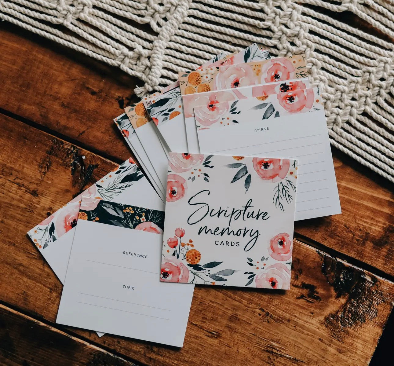 Scripture Memory Cards Floral ~ Daily Grace