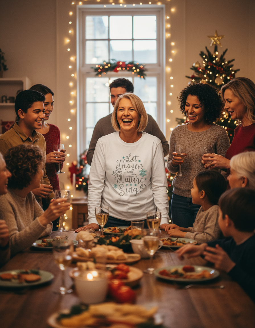 Let Heaven & Nature Sing Long Sleeve Christmas Shirt (Copy)